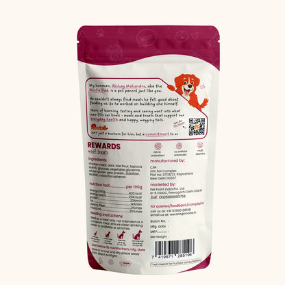 Rewards Chewy Sticks for Dogs (50g) | Chicken | Real Chicken, Collagen-Enriched & High-Protein Chewy Snack - nootie.in