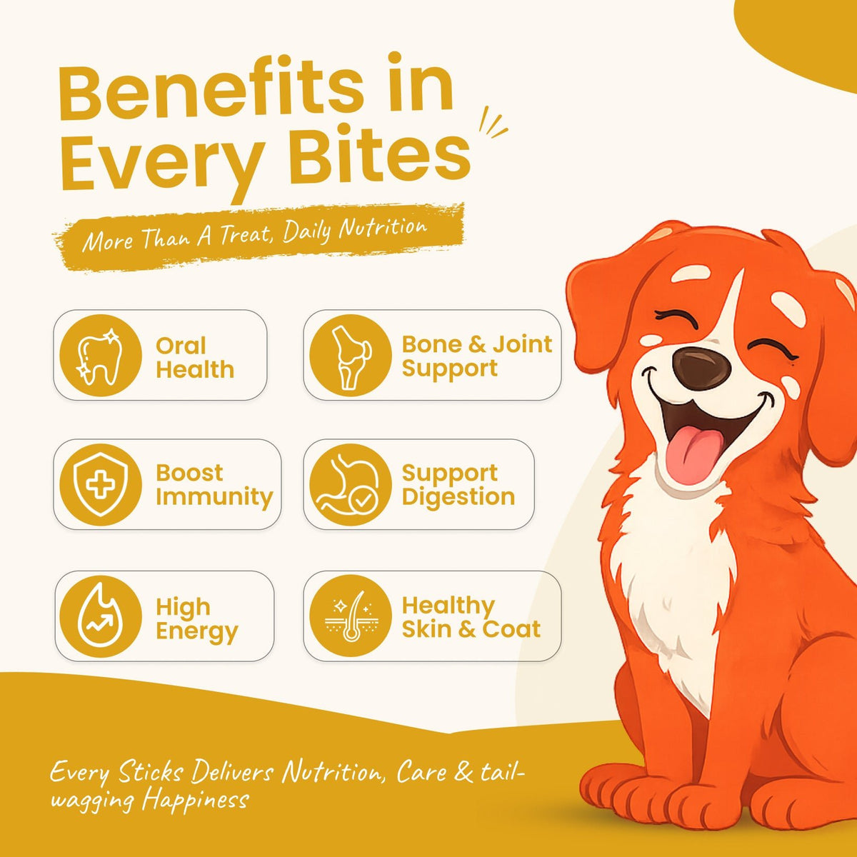 Rewards Chewy Sticks for Dogs (50g) | Chicken | Real Chicken, Collagen-Enriched & High-Protein Chewy Snack - nootie.in