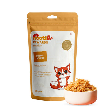 Rewards Purr Chews for Cats (35g) | Chicken Shreds - High-Protein & Taurine-Rich Natural Snacks for Heart Health - nootie.in