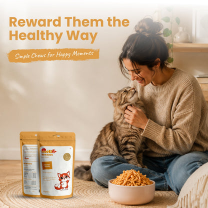 Rewards Purr Chews for Cats (35g) | Chicken Shreds - High-Protein & Taurine-Rich Natural Snacks for Heart Health - nootie.in