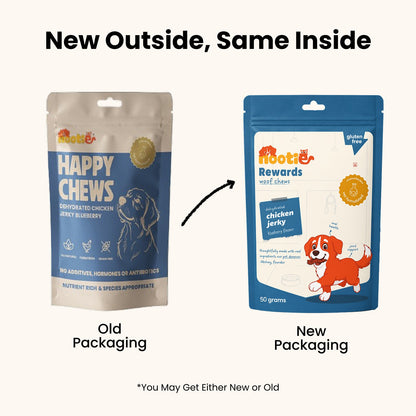 Rewards Woof Chews Crunchy for Dogs (50g) | Dehydrated Chicken Jerky and Blueberry - nootie.in