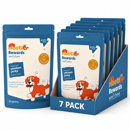 Rewards Woof Chews Crunchy for Dogs (50g) | Dehydrated Chicken Jerky and Blueberry - nootie.in
