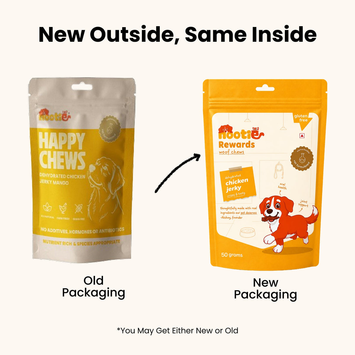 Rewards Woof Chews Crunchy for Dogs (50g) | Dehydrated Chicken Jerky and Mango - nootie.in