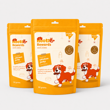 Rewards Woof Chews Crunchy for Dogs (50g) | Dehydrated Chicken Jerky and Mango - nootie.in