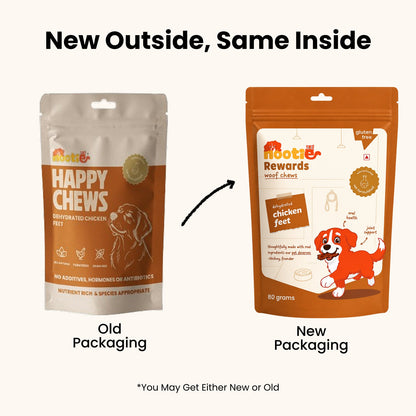 Rewards Woof Chews Crunchy for Dogs (80g) | Dehydrated Chicken Feet - nootie.in