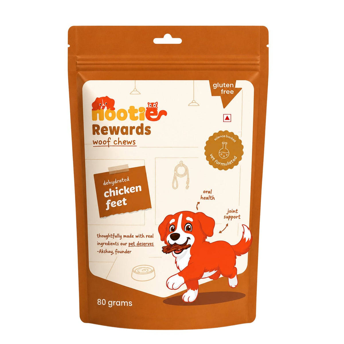 Rewards Woof Chews Crunchy for Dogs (80g) | Dehydrated Chicken Feet - nootie.in