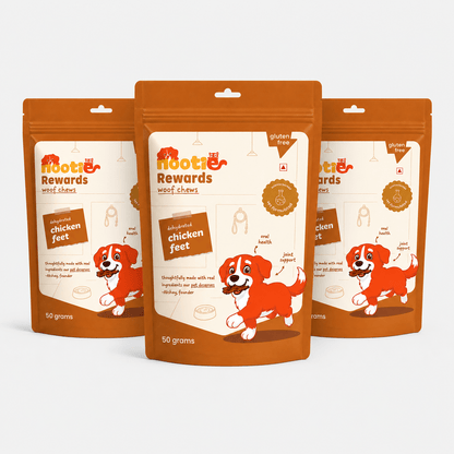 Rewards Woof Chews Crunchy for Dogs (80g) | Dehydrated Chicken Feet - nootie.in