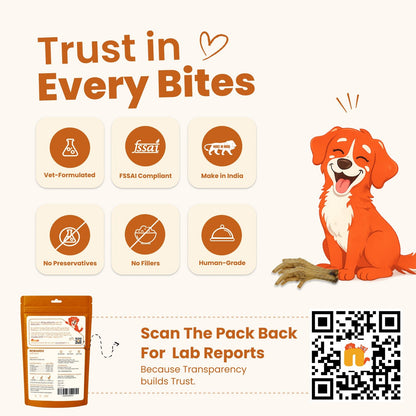 Rewards Woof Chews Crunchy for Dogs (80g) | Dehydrated Chicken Feet - nootie.in