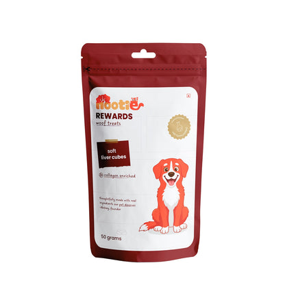 Rewards Woof Treats for Dogs (50g) | Soft Liver Cubes - nootie.in