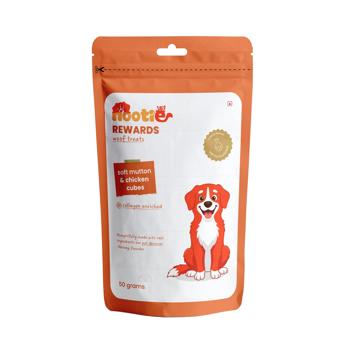 Rewards Woof Treats for Dogs (50g) | Soft Mutton & Chicken Cubes - nootie.in