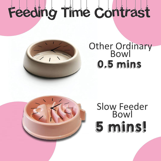 Nootie Slow Feeder Dog Bowls , Medium ( Color May Var)