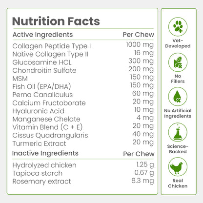Nootie+ Health Chews for Dogs (30 chews) | Joint Support & Mobility - Joint Support, Pain Relief & Anti-Inflammation
