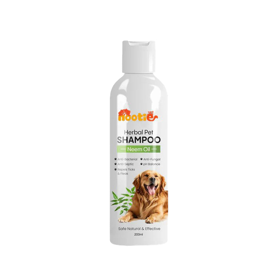 Nootie Herbal Neem Dog Shampoo (200 ml) | Anti-Tick, Soothing & Deodorising Cleanse
