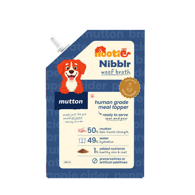 Nibblr Mutton Bone Broth  (100ml)- Hydrating Meal Topper for Dog