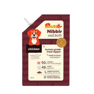 Nibblr Chicken Bone Broth (100ml)- Hydrating Meal Topper for Dog