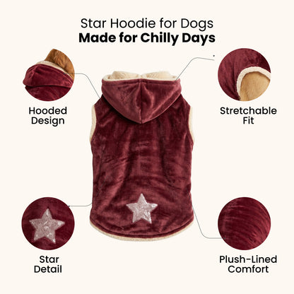 Nootie Dogs Winterwear Hoodie - Red Star