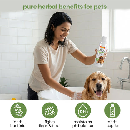 Nootie Herbal Neem Dog Shampoo (200 ml) | Anti-Tick, Soothing & Deodorising Cleanse