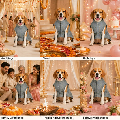 Nootie Dog Kurta - Brocade Grey