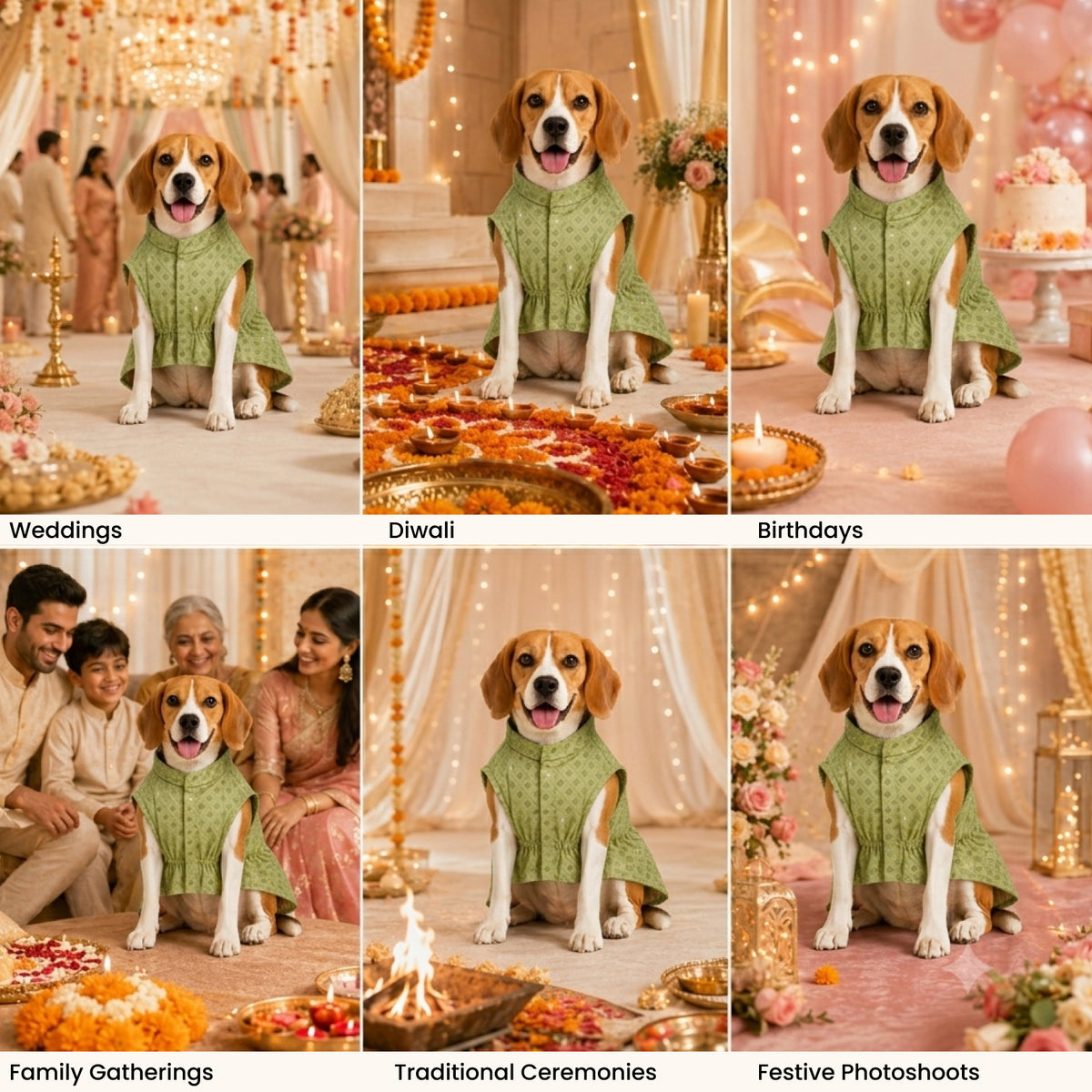 Nootie Dog Kurta - Brocade Lime