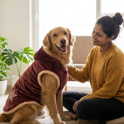 Nootie Dogs Winterwear Hoodie - Red Star