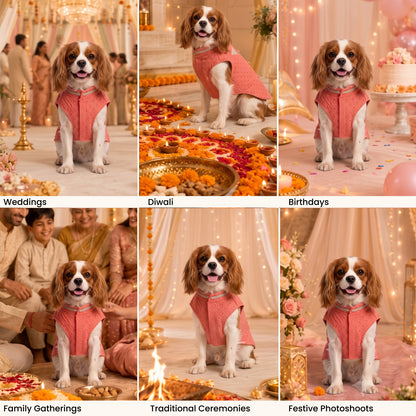 Nootie Dog Sherwani - Peach