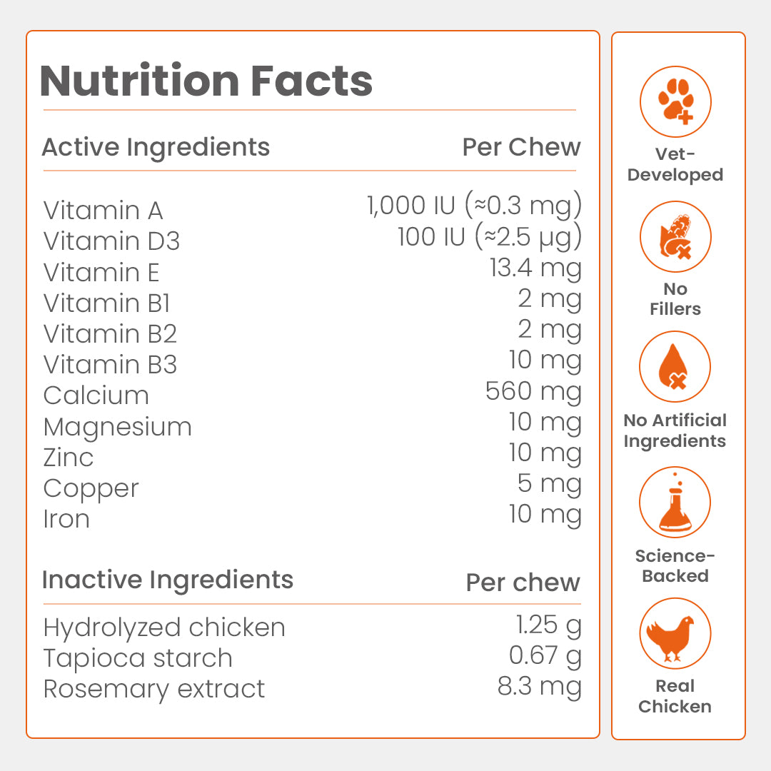 Nootie+ Health Chews for Dogs (30 chews) | Daily Wellness - Multi-vitamins for Immune Support, Better Vision & Healthy Skin