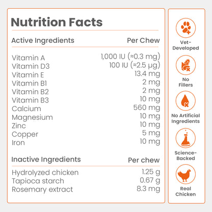 Nootie+ Health Chews for Dogs (30 chews) | Daily Wellness - Multi-vitamins for Immune Support, Better Vision & Healthy Skin