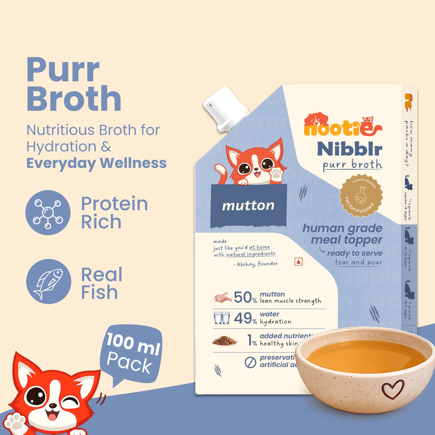 Nootie Nibblr - Everyday Meal Broths for Cats