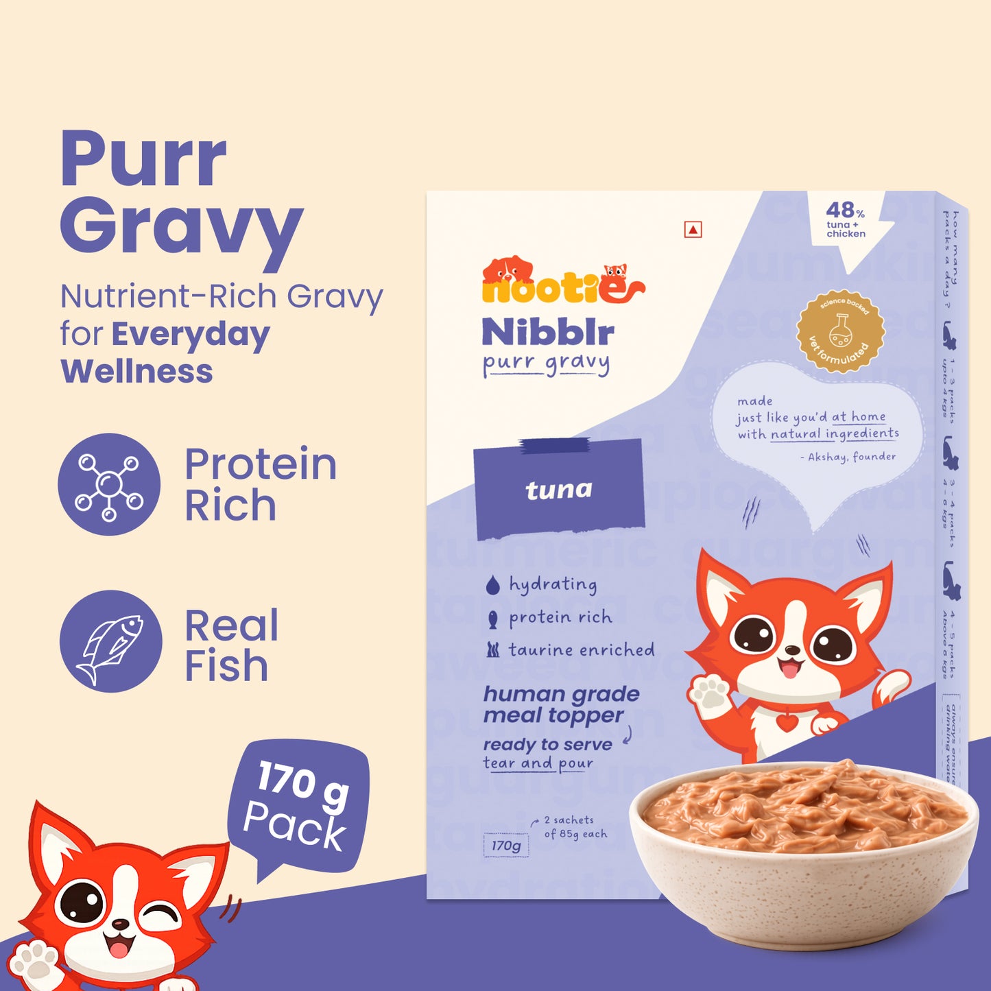 Nootie Nibblr - Everyday Meal Gravies for Cats