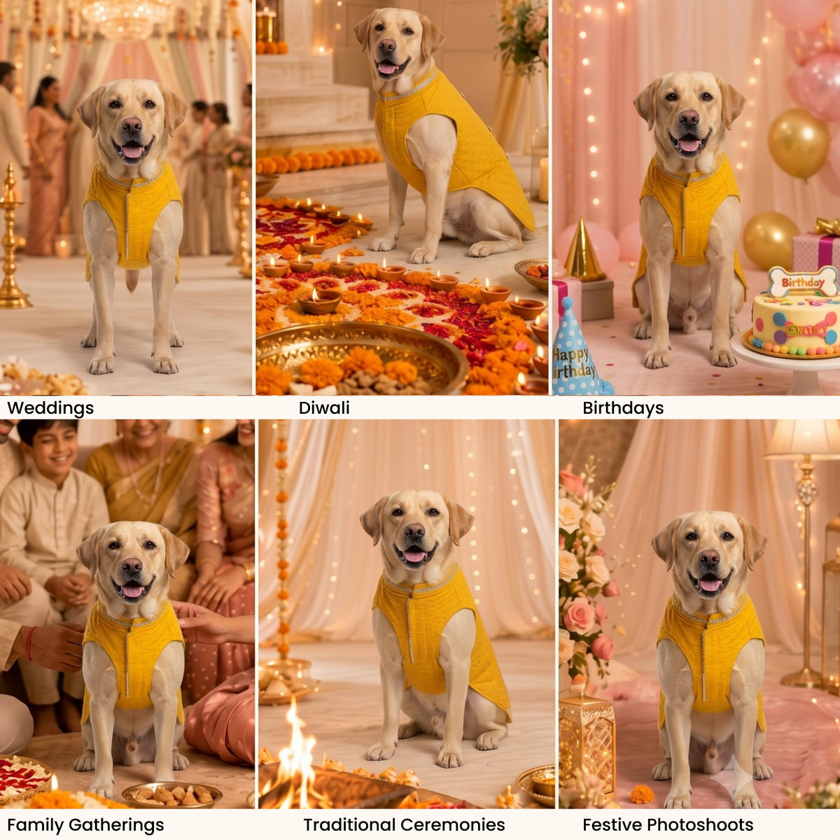 Nootie Dog Sherwani - Yellow
